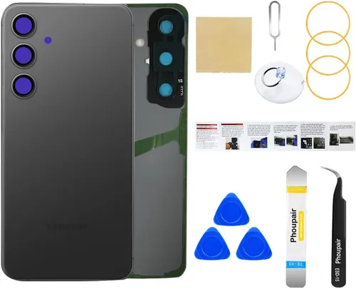 Miniatura 25 de Reemplazo de cristal trasero para Samsung Galaxy S24 con kit de herramientas de reparación profesional (Amber Yellow)