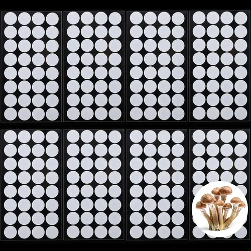 Miniatura 8 de Zonon 128 piezas de pegatinas de papel de filtro sintético de 20 mm 0.3 µm, disco de filtro sintético aplicado bajo frasco de masón de boca ancha