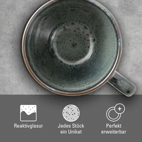 Miniatura 5 de Villeroy & Boch – Taza Lave gris con asa, elegante taza de gres ideal para el uso diario, apto para lavavajillas, gris, 13.5 fl oz
