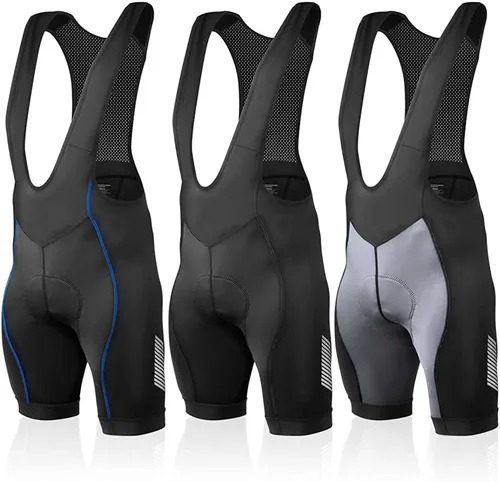 Miniatura 3 de AEROTECHDESIGNS Men's USA Elite Padded Cycling Bib-Shorts Made in USA Performance Long Distance Bibs