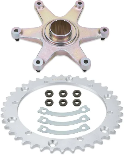Miniatura 4 de M MATI Piñón de eje trasero y kit de soporte de collar de cubo de montaje para Yamaha Raptor 660 2001-2005 YFM660R