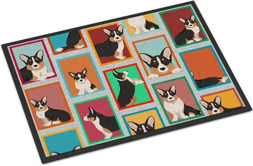 Miniatura 38 de Caroline's Treasures MLM1149MAT - Felpudo rojo Border Collie de 18 x 27 pulgadas, para interiores y exteriores, para entrada, antideslizante, Border