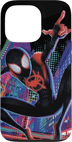 Marvel Spider-Man Into The Spider-Verse Miles Morales City - Carcasa para iPhone 13 Pro