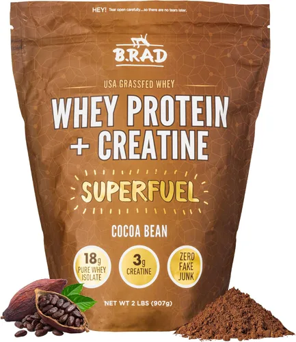 B.rad Superfuel - Aislamiento de proteína de suero alimentado con pasto potenciado con creatina | Ingredientes frescos y fáciles de digerir | 2