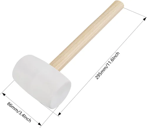 Miniatura 6 de Gunpla Mazo suave de doble cara con goma y plástico duro, mazo ligero con agarre de plástico antideslizante, perfecto para herramientas de armería