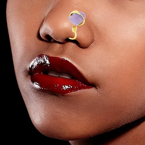 Miniatura 3 de Long tiantian Piercing de nariz para nariz con diseño africano, para mujer