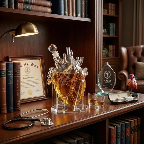 Miniatura 12 de Heart Decanter - Juego de decantador de whisky y vino, aireador de órganos, con texto en inglés «That Someone You Love», regalo para médicos