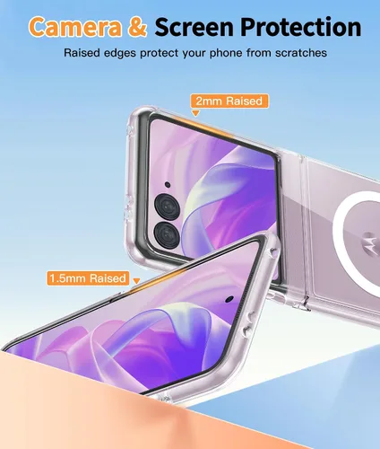 Miniatura 1308 de FNTCASE Funda para iPhone 13 Pro-Max: Fundas magnéticas transparentes compatibles con Magsafe Slim anti amarillamiento protección contra caídas