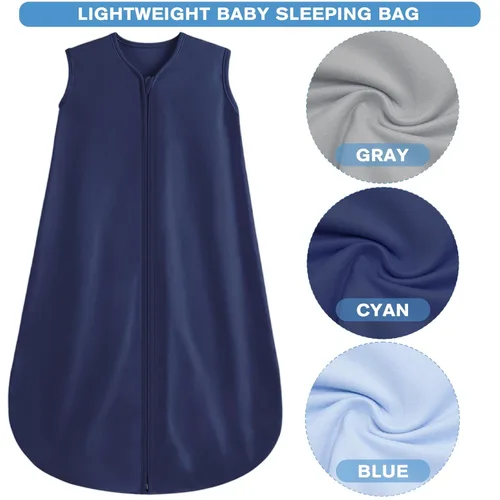 Miniatura 4 de BSTOPPT - Paquete de 3 sacos de dormir para bebés de 0 a 6 meses, 100 % rayón y algodón, con cierre de 2 vías, cómodos, elásticos y delgados. TOG