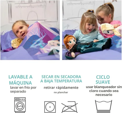 Miniatura 5 de Juego de ropa de cama para niños Frozen de Disney, sábanas de compresión súper suaves Snuggle (TM), individual, (producto oficial de Disney)