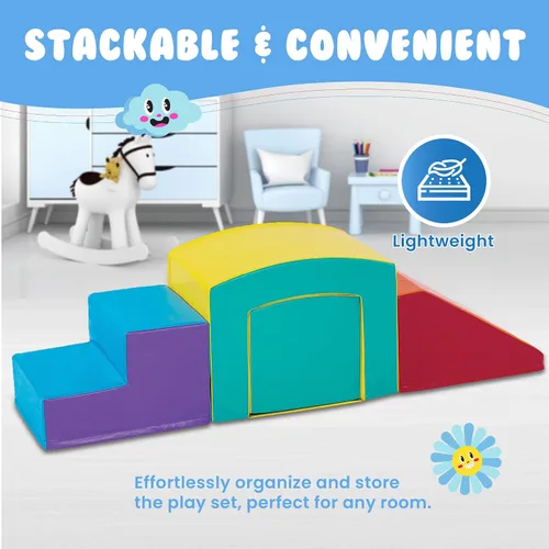 Miniatura 6 de New Bounce Juguetes de escalada para niños pequeños, juego suave para niños, bloques de escalada de espuma, equipo de gimnasio suave y seguro, ideal