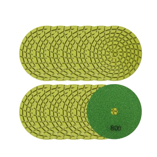 Miniatura 6 de SHDIATOOL Almohadillas de pulido de diamante de 4 pulgadas para hormigón, grano 50, paquete de 12 – pulido en húmedo, diseño turbo en espiral
