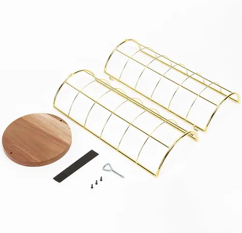 Miniatura 9 de NearMoon Soporte organizador de papel higiénico, almacenamiento para 3 rollos de papel higiénico, accesorio de baño de metal, soporte de rollo Dorado