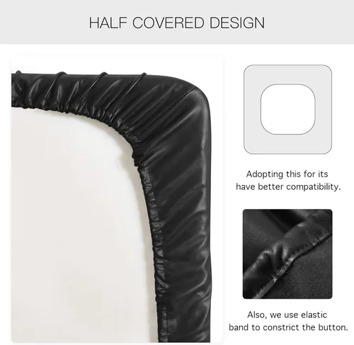 Miniatura 6 de Yates Home Funda de cojín de piel sintética para sofá, impermeable, elástica, para asiento de caravana, sofá biplaza, protector de muebles, funda