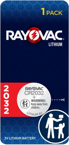 Rayovac Baterías de celda de moneda de litio tamaño 2032 3V, 1 paquete