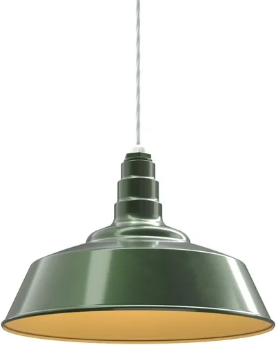 Miniatura 58 de Steel Lighting Co. Manhattan Warehouse Light Lámpara colgante montada en el techo Cúpula de 20 pulgadas Montaje al ras Luz de granero