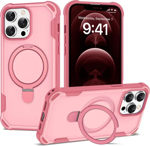 Miniatura 44 de Funda compatible con iPhone 12 y 12 Pro de 6.1 pulgadas con soporte de anillo magnético [protección militar contra caídas] [compatible con MagSafe]