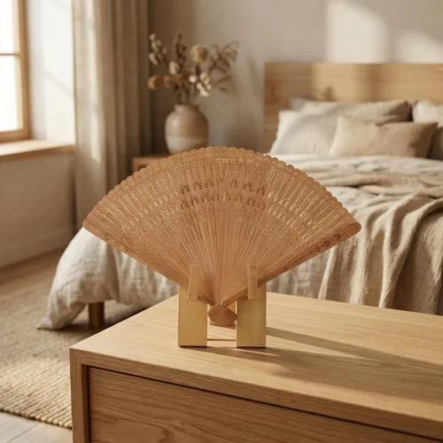 Miniatura 9 de FOMIYES Soporte para ventilador japonés, estante plegable decorativo para almacenamiento y organización en el hogar, 5.51 x 2.95 x 1.57 pulgadas
