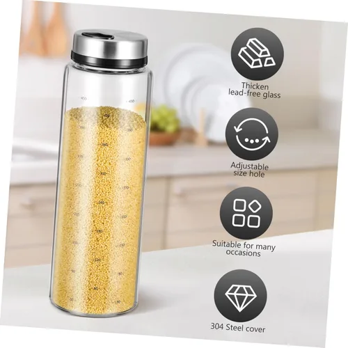 Miniatura 5 de Agitadores de acero inoxidable, tarros de condimentos de doble uso, fáciles de usar y limpiar para cocina y barbacoa (16.9 fl oz)