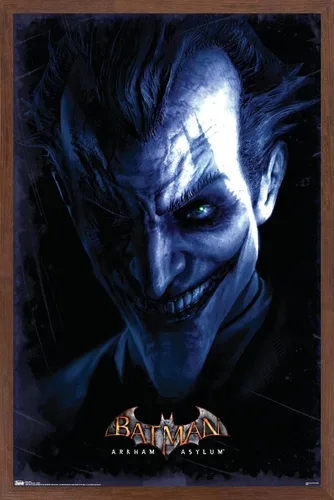 Miniatura 16 de Trends International DC Comics VIdeo Game - Póster de pared de Arkham Asylum - Joker, 14.725 x 22.375 pulgadas, versión enmarcada en negro Versión