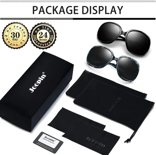Miniatura 75 de Joopin Lentes de sol de gran tamaño para mujer, polarizados, grandes, para conducción, protección UV, grandes sombras