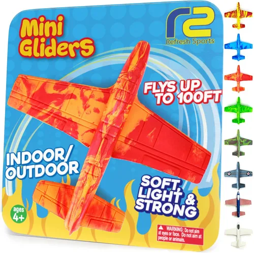 Avión planeador de espuma de juguete para niños, regalos de Navidad para nietos, rellenos de calcetines para niños y niñas, juguetes al aire libre y