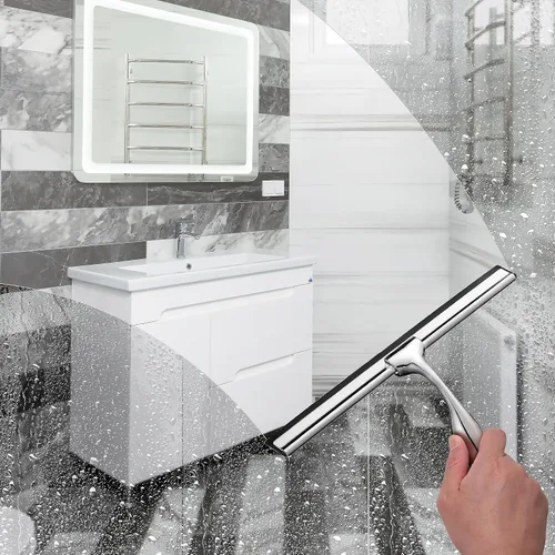 Miniatura 4 de Escobilla de ducha de 10 pulgadas para puerta de vidrio LASSHSWA multiusos para puertas de vidrio, herramienta de limpieza de baño, espejo