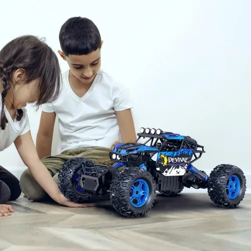 CROBOLL 1:12 Coche grande de control remoto para niños con función de elevación, camiones monstruo eléctricos RC 4X4 todoterreno de 4WD, juguetes de