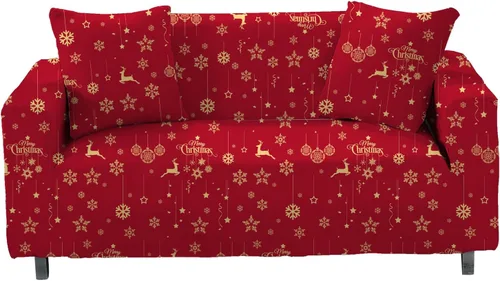 Miniatura 9 de Funda estampada para sofá, funda elástica para sofá, protector de sofá para sofá de 3 plazas, funda elástica para sofá con 1 funda de almohada