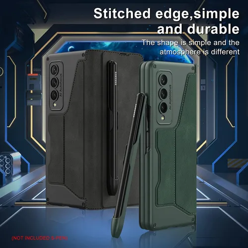 Miniatura 4 de Funda protectora de cuerpo completo para Samsung Galaxy Z Fold 3 5G con ranura para S Pen, funda protectora de cuerpo completo, antiarañazos
