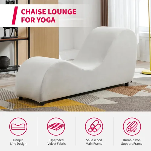 Miniatura 5 de MUZZ Silla de yoga para adultos, tumbona de yoga de terciopelo para interiores, para ejercicio de adultos, estiramiento, relajación, sillas