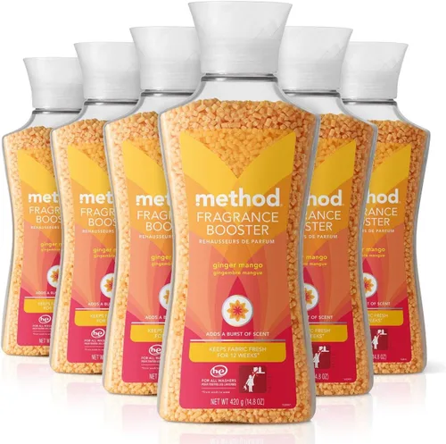 Method Potenciador de fragancia, mango de jengibre, mantiene la ropa fresca hasta 12 semanas, 14.8 onzas (paquete de 6)