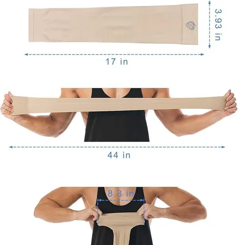 Miniatura 4 de Mangas para brazo, para hombres o mujeres. Para calentar o refrescar. Guantes de Compresión con factor de protección de los rayos ultravioleta UPF