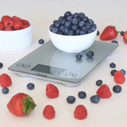 Miniatura 13 de Escali Arti Báscula Digital de Vidrio para Alimentos de Encimera de Cocina, Báscula para Hornear y Cocinar con Contador de Nutrición y Calorías