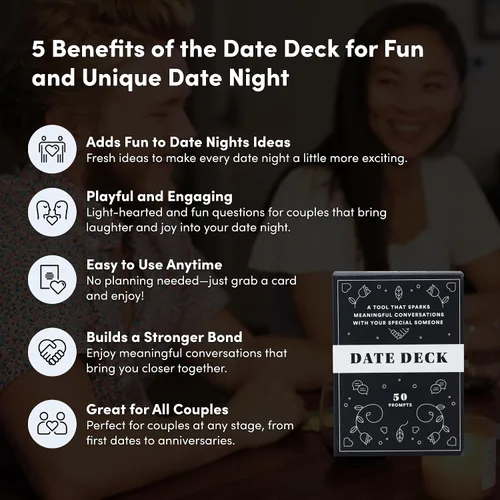 Miniatura 5 de BestSelf Deeper Talk Date Deck Bundle - Tarjetas de conversación de fecha y rompehielos