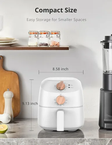 Miniatura 6 de COMFEE' Freidora de aire compacta de 2.1 cuartos de galón con 12 opciones de menú, temporizador ajustable y control de temperatura de 180-400 grados