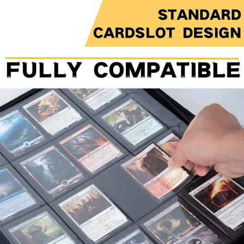 Miniatura 6 de Carpeta de más de 1000 bolsillos para tarjetas intercambiables, álbum de 16 bolsillos compatible con MTG, tarjetas deportivas y otras tarjetas Azul