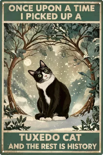 Miniatura 11 de Cartel divertido de gato negro en metal para decoración de baño, letreros de lata para baño, letreros de pared, decoración divertida para inodoro