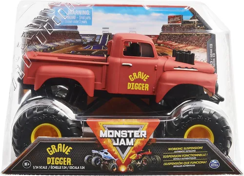 Miniatura 14 de Monster Jam, Camión monstruo oficial de El Toro Loco, vehículo de colección fundido a presión, escala 1:24, juguetes para niños a partir de 3 años
