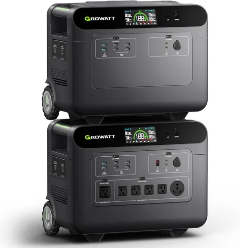 Miniatura 8 de GROWATT Estación de energía portátil de 3600 Wh, generador solar eléctrico HELIOS 3600 para uso doméstico, expandible a salida de CA de 240 V/7200