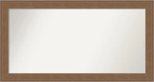 Miniatura 201 de Amanti Art Espejo de baño marrón para sobre el fregadero, 25 x 25 pulgadas, hecho a medida, espejo de tocador cuadrado marrón medio, marco de madera