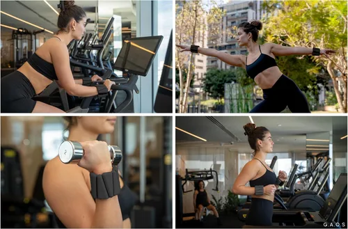 Miniatura 4 de GAOS - Pesas de muñeca y tobillo para mujer, brazaletes ponderados para pilates, yoga, caminar y entrenamiento de fuerza, ajuste ajustable, diseño