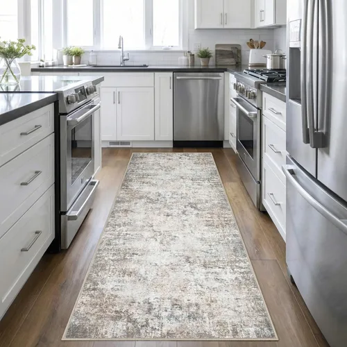 Miniatura 23 de Alfombra lavable de 2 x 3 pulgadas, alfombra de entrada: lavable, moderna, abstracta, suave, fina, antideslizante, resistente a las manchas
