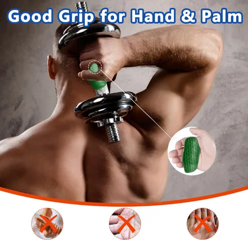 Miniatura 3 de Agarres de silicona para levantamiento de pesas, guantes de entrenamiento alternativos para hombres, agarre antideslizante para entrenamiento