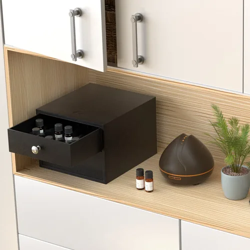 Miniatura 3 de J JACKCUBE DESIGN Caja organizadora de aceites esenciales, con capacidad para 96 botellas de aceites esenciales de 5 a 0.5 fl oz, botellas