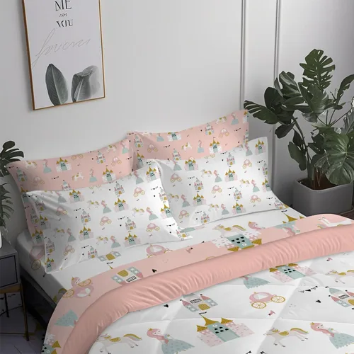 Miniatura 8 de MUSOLEI Juego de edredón de rana de 7 piezas para niños y niñas, juego de ropa de cama tamaño individual para todas las estaciones