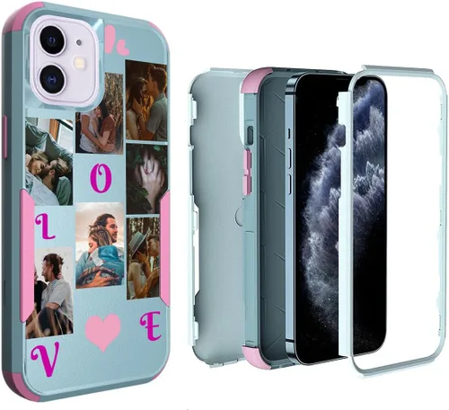 Miniatura 9 de Funda de fotos personalizada para iPhone 11 Apple Phone Plaid Collage - Imagen personalizada para hacer fotos en 3 híbridos gruesos resistentes