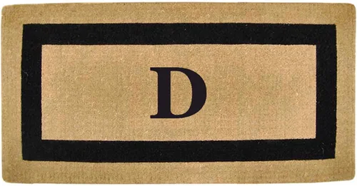 Miniatura 75 de Tapete de fibra de coco natural, para puerta de entrada, rectangular, resistente, para patio, atrapador de suciedad antideslizante, decoración