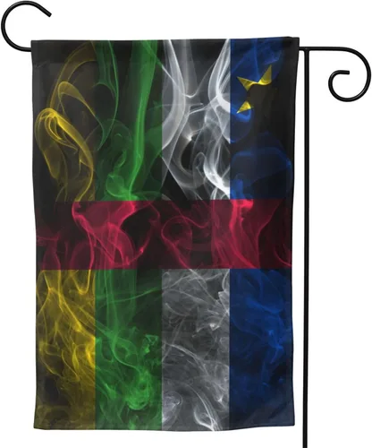 Miniatura 4 de Smoke Style Flag Of The Central African Republic Garden Flag 28"x40" Inch Double Sided Garden Flags Home Lawn Outdoor Decor Flags Party Banner