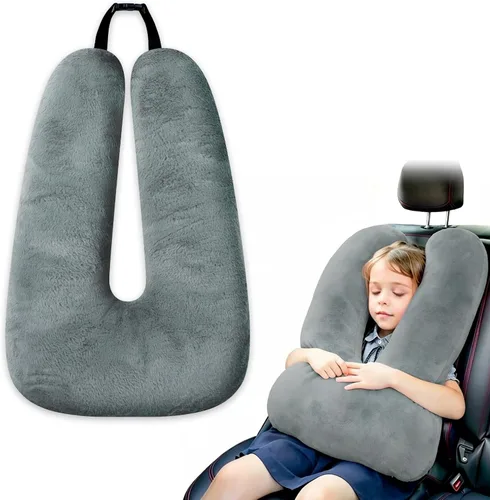 Miniatura 9 de Atablyn La almohada de cuello para niños proporciona doble apoyo a la cabeza y el cuello en cualquier posición de sueño en vuelos, automóviles